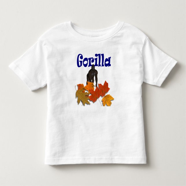 T-shirt d'enfants d'animaux sauvages de gorille (Devant)