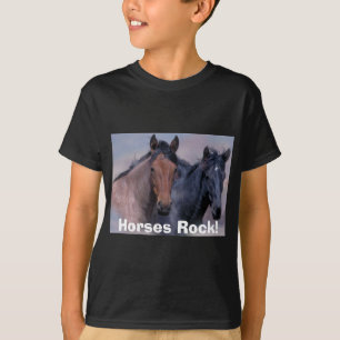 T-shirt d'enfants de chevaux sauvages