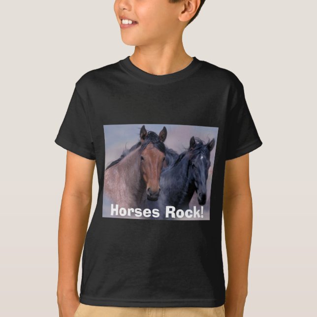 T-shirt d'enfants de chevaux sauvages (Devant)
