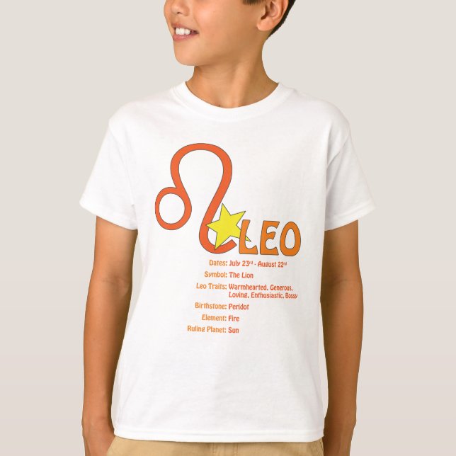 T-shirt d'enfants de traits de Lion (Devant)