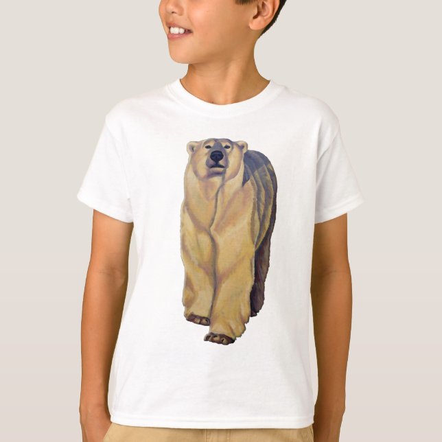 T-shirt d'enfants d'ours blanc de la chemise de (Devant)
