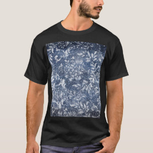 T-shirt Denim floral défraîchi : Arrière - plan texturé gr