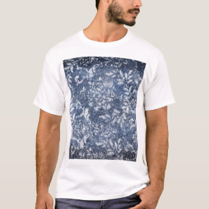 T-shirt Denim floral défraîchi : Arrière - plan texturé gr