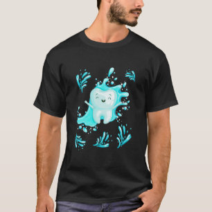 T-shirt Dent molaire éclaboussure mignonne drôle hygiénist