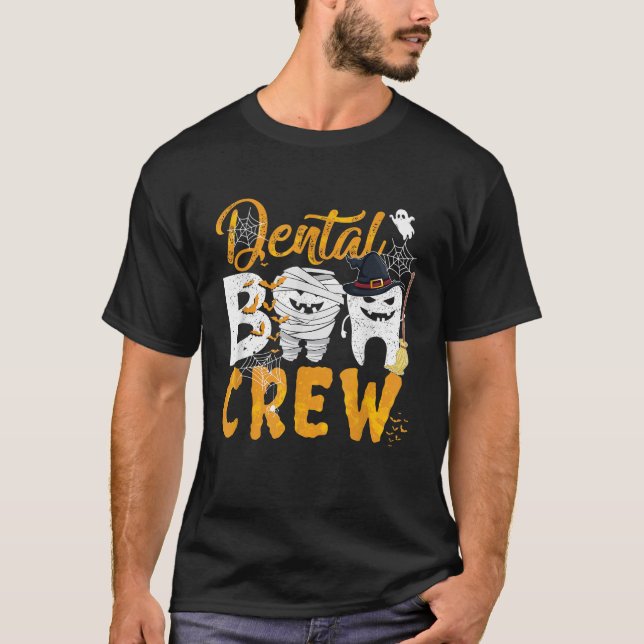 T-shirt Dental Boo Crew Dentist Dentist Assistant Hallowee (Devant)