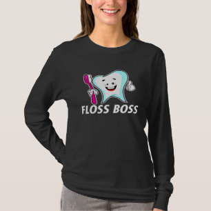 T-shirt Dental Hygiéniste Dentiste Cadeau Floss Boss
