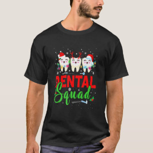 T-shirt Dental Squad Christmas Tooth Père Noël Dental Assi