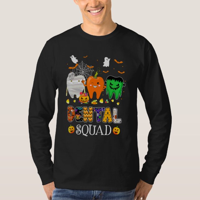 T-shirt Dental Squad Dentist Halloween Costume Spooky Pump (Devant)