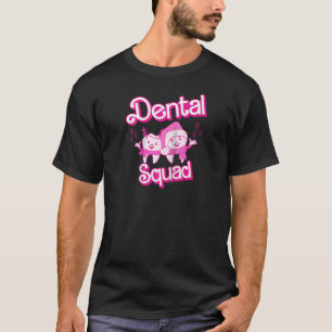 T-shirt Dental Squad Funny Père Noël Reindeer Teeth Retro 
