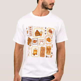 T-shirt Dentelle Automne Cosy Saison Automne Citrouille Cu