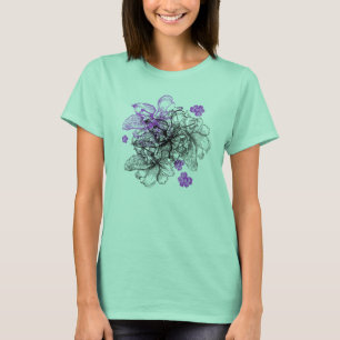 T-shirt Dentelle de Wahin Orchidée hawaïenne