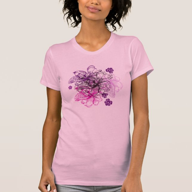 T-shirt Dentelle de Wahin Tee - shirts d'orchidée hawaïenn (Devant)
