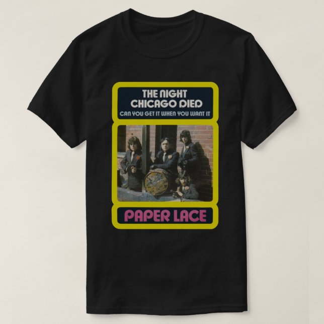 T-shirt Dentelle En Papier La Nuit Chicago Est Mort Classi (Design devant)