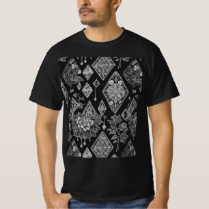 T-shirt Dentelle Vintage noire et blanche