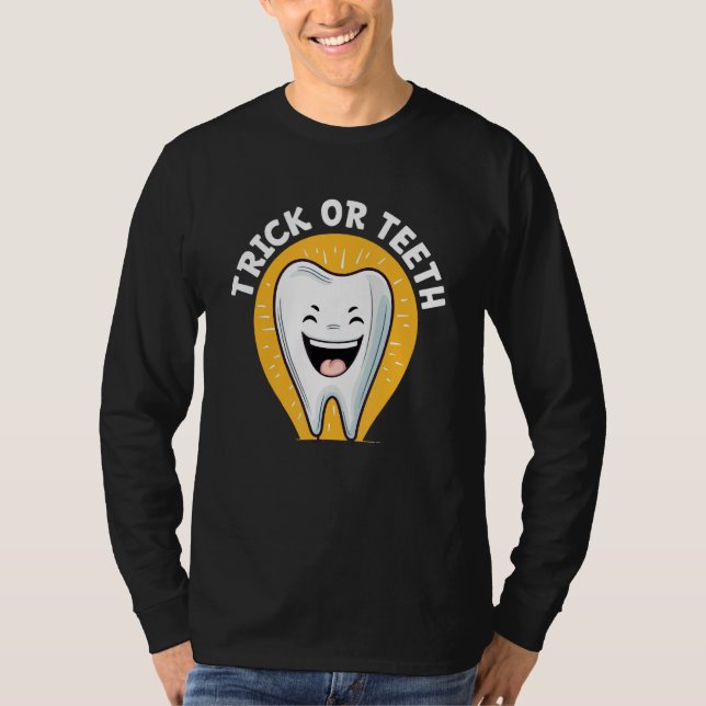 T-shirt Dentist Halloween Trick Or Treat Dental Assistant  (Devant)