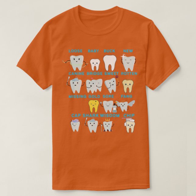 T-shirt Dentiste amusant Dent Différente dent Classique TS (Design devant)