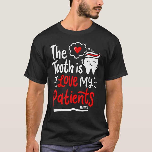 T-shirt Dentiste Dental Hygiéniste Amour (Devant)