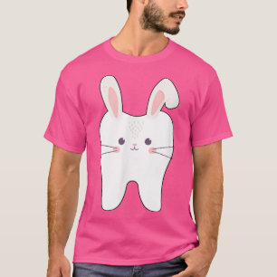 T-shirt Dentiste du lapin des dents Pâques Dental Assistan