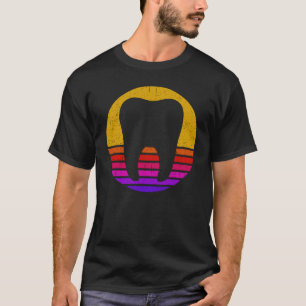 T-shirt Dentiste rétro-hygiéniste Dentiste Dental Molar 