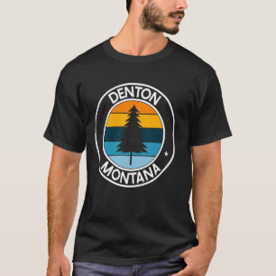 T-shirt Denton Montana MT USA City Pride Retro Sunset
