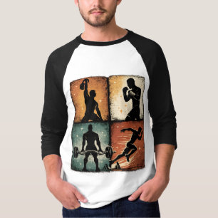 T-Shirt d'entraînement à grille de silhouette de f