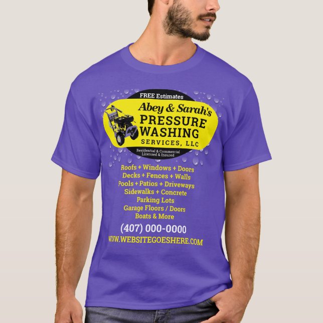 T-Shirt d'entreprise de nettoyage de l'alimentatio (Devant)