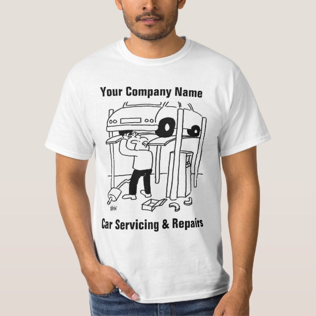 T-Shirt d'entretien et de réparation de voitures (Devant)