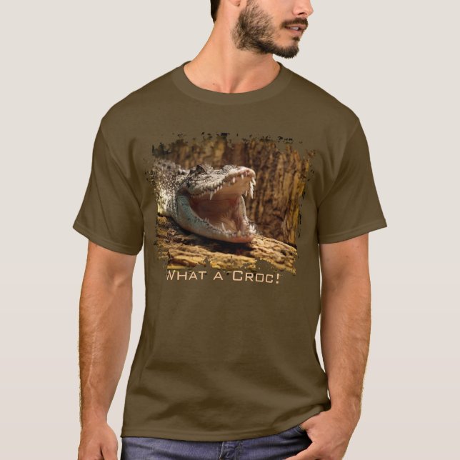 T-shirt Dents de crocodile, Alligator, Reptile, Faune (Devant)