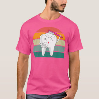 T-shirt Dents de dents Drill Langue gomme Patient dentaire