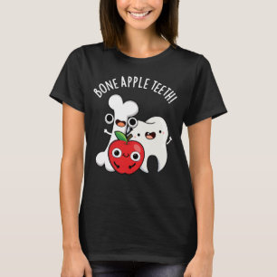T-shirt Dents de pomme osseuse Bona Appetit drôle Pun fond