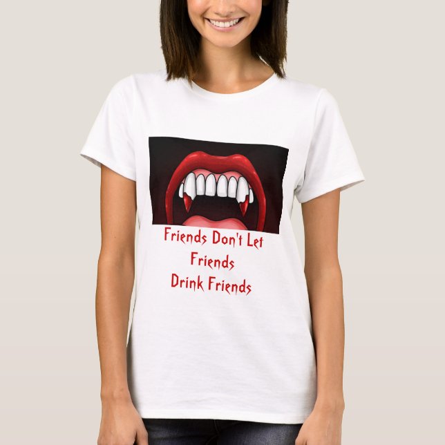 T-shirt Dents d'Halloween Vampire (Devant)