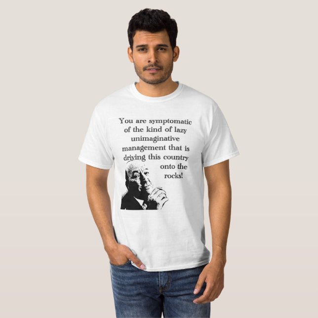 T-shirt dénué d'imagination de gestion du travail (Devant entier)