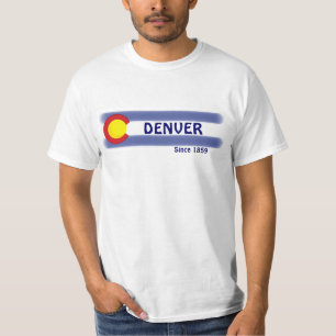 T-shirt Denver Colorado valeur du drapeau local