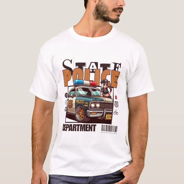 T-shirt Département de la police de l'État (Devant)