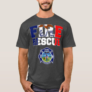 T-shirt Département de la Secourt d'incendie de l'Iowa Po