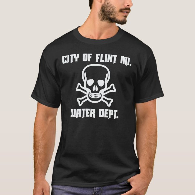 T-SHIRT DÉPARTEMENT DE L'EAU DE FLINT MICHIGAN (Devant)