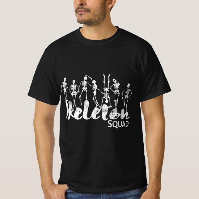 T-shirt Département de radiologie X-Ray Tech, Skeleton Squ (Devant)