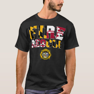 T-shirt Département de Secourt incendie du Maryland Pompie