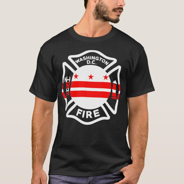 T-shirt Département des pompiers de Washington DC Pompiers (Devant)