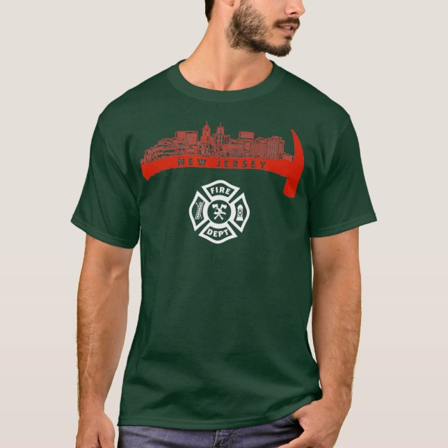 T-shirt Département des pompiers du New Jersey (Devant)
