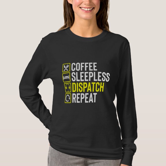T-shirt Déplacement de nuit café 911 Premier répartiteur R (Devant)