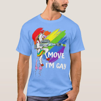 T-shirt Déplacer Im Gay Rainbow Unicorn LGBQ Pride