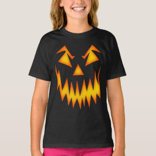 T-shirt Déplaisant Fun Effrayant Citrouille Jack-o'-lanter