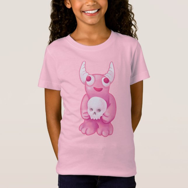 T-Shirt Déplaisant mignon Demon Pink Crâne Pastel Goth (Devant)