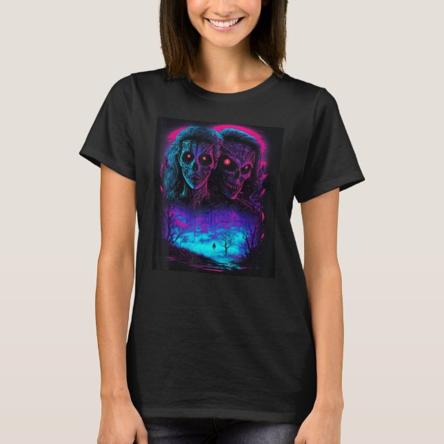 T-shirt Déplaisante Halloween Zombie Girls (Devant)