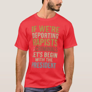 T-shirt Déporter les violeurs et les criminels Début en ha