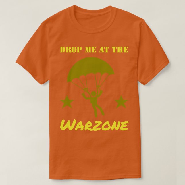 T-shirt Déposez-Moi Chez Warzone Parachute Gamer (Design devant)