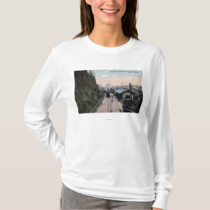 T-shirt Dépôt de chemin de fer et ville de bluffs, OU
