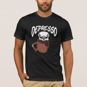 T-shirt Dépression du crâne d'Espresso Louveur de café de 