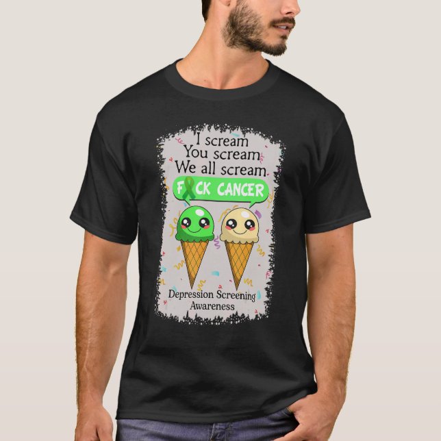 T-shirt Depression Screening Awareness Cute Ice Creams  Sa (Devant)